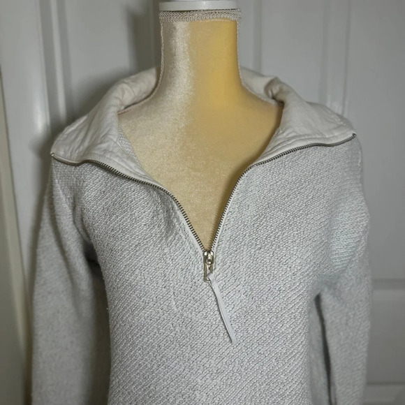 Soft Surroundings Westport Boucle Quarter Zip Petite Pullover - Picture 2 of 10